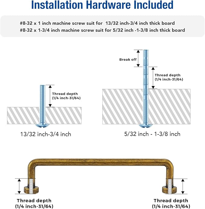 JOY DECOR Cabinet Pulls – 5 Inch Hole Center, Antique Brass, 5 Pack, Zinc Alloy Cabinet Handles for Drawers & Cupboard – Vintage Style Hardware for Kitchen, Bathroom, Dresser, Furniture Makeover