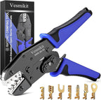 Crimping Tool for Non-Insulated Open Barrel Terminals-AWG 20-10 Ratchet Wire Crimper Tool-Wire Terminal Crimper-For Molex Female Male Spades Bullet