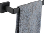 JQK Black Towel Bar, Rounded Edges 32.36 Inch Towel Rack, 304 Stainless Steel Bathroom Wall Mount, Useable Length 30 Inch, TB250L30-PB