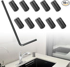 10-Pack 155023 Screw Kit Replacement for Moen | Carbon Steel Set Screw Kit | Includes Wrench for Kitchen Faucet Handle Repair & Faucet Replacement Parts