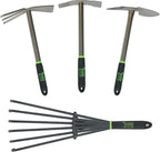 Yard Butler Terra Garden Hand Tools - Weeding Hand Tiller Tool for Efficient Gardening - Weed Remover Tool for Lawn & Garden Care - Durable Gardening Accessory, Variety Bundle
