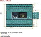 Mytee Products 24' x 27' Flatbed Trailer Lumber Tarp with 8 FT Drop - Heavy Duty Green 18 Oz Vinyl Waterproof Tarp for Truck/Trailers to Protect Cargo from Wind, Rain, Snow, and Sun
