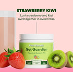 Feel Goods Gut Guardian, Prebiotic & Probiotic Powder, Sugar Free, Organic Fiber, Herbs for Bloat, Gut Health Support, Digestive Health for Men & Women, Non GMO, Vegan | Strawberry Kiwi, 30 Servings