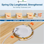 DLLT LED Recessed Ceiling Light: 6 Pack 3 Inch Gold Recessed Lighting
