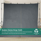 Canvas Drop Cloth for Painting 9x12 feet Pack of 2-8oz Painters Drop Cloths for Painting - All Purpose Canvas Tarps for Floor & Furniture Protection - Recycled Cotton Fabric