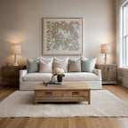 BOBOMOMO 20" Retro Table Lamps Set of 2 - Farmhouse Lamp for Living Room with Linen Shades, Rustic Bedside Nightstand Lamps, Resin Lamps for Bedroom Nursery Room Hallway - Ideal for Compact Spaces