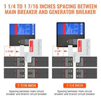 Generator Interlock Kit Fit for Eaton Cutler Hammer BR and CH Series Breaker 150 or 200 Amp Panels 1 1/4-1 7/16" Space Between Main and Generator Breaker