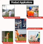 Grade Stick 9-Foot Aluminum Grade Rod - 10ths，Grade Rod，Grade Stick for Laser Level，Survey Rod，Grade Rods，Survey Pole，With Bubble Level, 3-Stage Telescopic，Double-Sided Scale Telescopic Leveling Rod