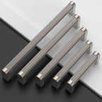 Amerdeco 10 Pack Brushed Satin Nickel knurled Cabinet Pulls 6.3 Inch Hole Centers Kitchen Cabinet Handles Hardware Kitchen Handles for Cabinets Handles ZH0064