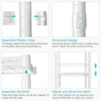 FUTASSI P1 Plus Rolling Clothes Rack, 22mm Diameter Heavy Duty Garment Rack with Wheels, Portable Closet Wardrobe with Double Rods, 45" W x 17.7" D x 80.5" H, Max Load 524 LBS, White