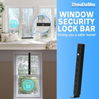Adjustable Window Lock Bars Vertical, Small Window Bars Security Inside, Window Locks for Up and Down Windows, Window Ac Unit Ssecurity Bars Extends from 9.8-16.7 in -Black (Steel 4 Pcs)