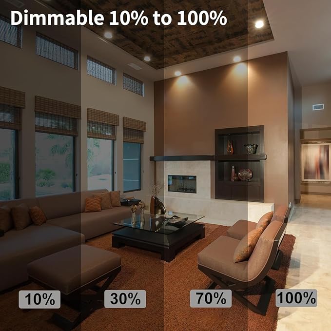 PAR30 Halogen Short Neck 50W 120V 600LM, 6 Pack High Output Halogen PAR30 Dimmable 2800K Warm White, E26 Long Lifespan Short Neck Flood Light Bulb with for Recessed, Tracking Lighting