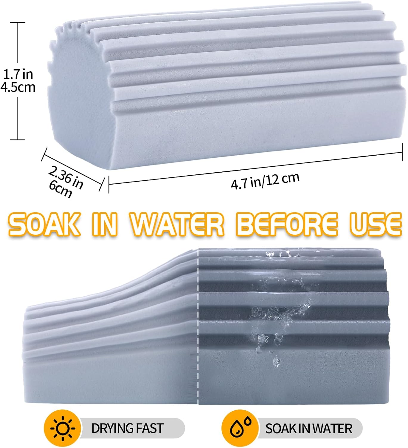 COBETE Damp Clean Duster Sponge,4pack Magic Sponge Eraser,Reusable Damp Dusting Sponge Household Cleaning for Blinds, Glass, Baseboards,Radiators,Window Track Grooves(Multi Color)