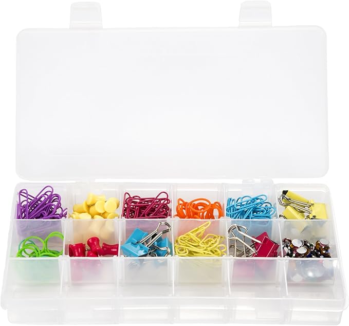 Portable Tool Box - Small Parts Organizer with Drawers and Customizable Compartments for Hardware, Tackle, Beads, or Crafts by Stalwart (Yellow)