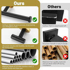 Black and Gold Towel Bar Set 10 Pieces Bathroom Hardware Accessories Set Include 23.6 in Towel Bar Towel Ring Towel Hook and Toilet Paper Holder Stainless Steel Wall Mounted