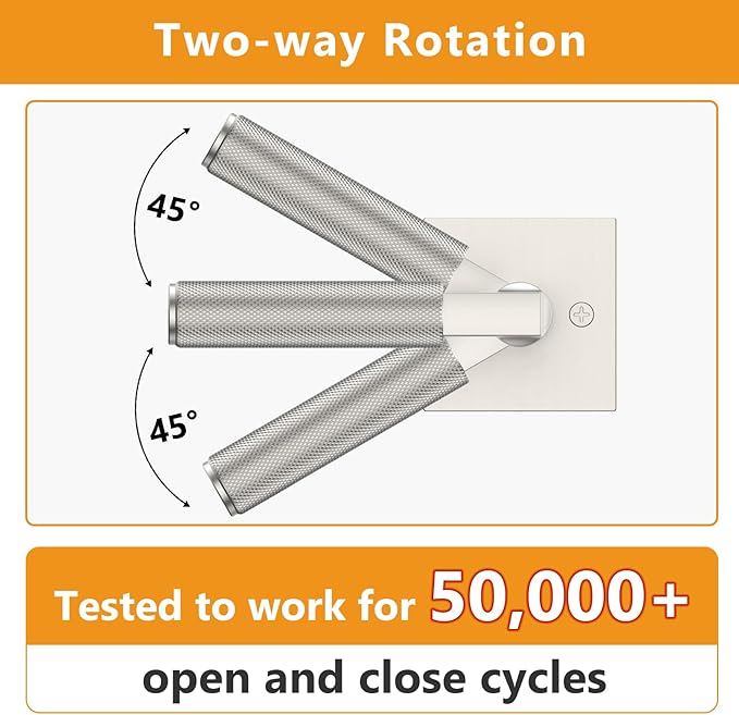 Amerdeco 1 Pack Brushed Satin Nickel Passage Door Handles,Heavy Duty Non-Locking Door Lever for Hall, Closet,Office Area, Shopping Malls AM0021