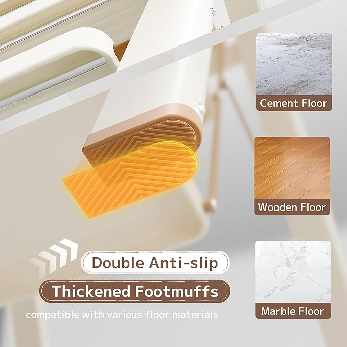 GameGem 4 Step Ladder Folding Step Stool with Wide Anti-Slip Pedal, 330LBS Capacity, Lightweight Portable Stepladder for Home and Kitchen Use, Cream Chocolate