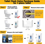 Touchless Toilet Flush Kit, Automatic Toilet Flusher, Dual Flush Valve Replacement Kit, Kit, Tank Accessories, Battery Powered, One-Piece Toilet Repair, 2-Inch Water Tank Accessories (8.3in-10.2in)