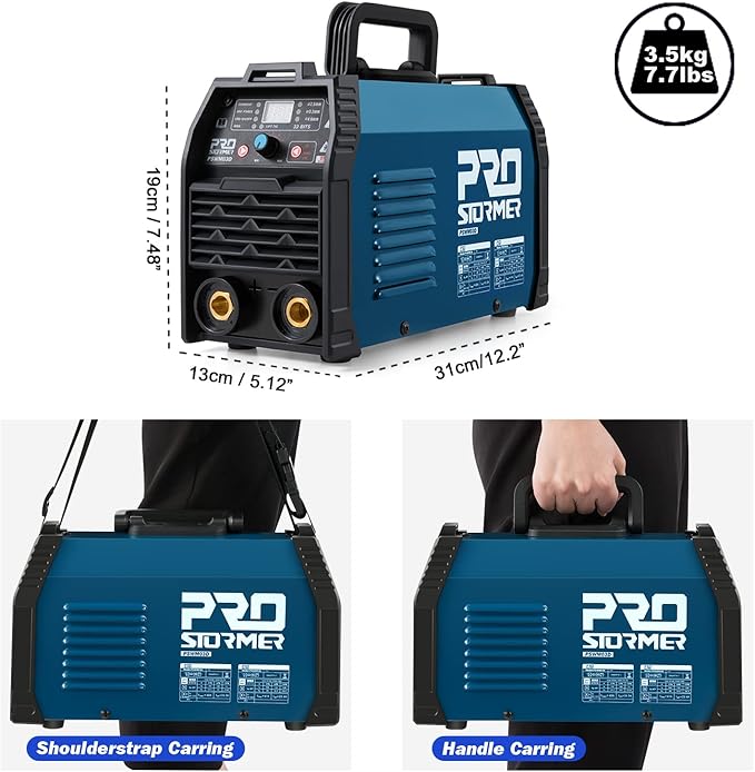 200A ARC Welding Machine, 110V/220V Dual Voltage Welder, IGBT Stick MMA Welder LED Display with Electrode Holder Work Clamp
