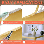 GSCIT Club Gold Edge Banding, 3/4 Inch x 100ft Aluminum Brushed Edge Banding PVC Edge Trim for Cabinet Repair Furniture