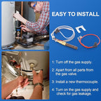 100112328 Minivolt Thermopile for Water Heater, 21" 100112328 Thermopile Assembly Compatible with Reliance Whirlpool, A.O.Smith, Kenmore, Replace Model 6911197, 9007872005, 100094024