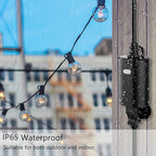 WiFi Dimmer Plug Outdoor Smart Outlet Compatible with Alexa and Google Assistant, IP65 Waterproof for Dimmable String Lights, No Hub Required, Max Power 400W, ETL and FCC listed(MP22WD)