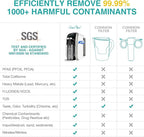 SimPure Y7T-A Countertop Reverse Osmosis Water Filter, NSF/ANSI 58 Certified, 100GPD 5 Stage RO Water Filtration System with pH+ Remineralization, Water Purifier with Glass Pitcher, No Installation