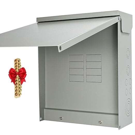 Circuit Breaker Panels Box 125 Amp 8-Space 16-Circuit Indoor Main Lug Surface Mount Load Center Ground Bar Kit with 25 Terminal Positions W0816ML1125