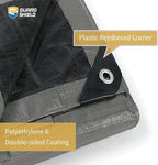 GUARD SHIELD Heavy Duty Tarp 10x12 Feet Silver/Black Multi Purpose Thick Waterproof Poly Tarp Cover 10mil