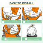 10PCS 10-14 Gallon Vacuum Bags for Shop Vac Bags, Disposable Wet Dry Vaccum Collection Bags Replace Part Type I #90672 9067200, Type F #90662 9066200 9066233, VF2005 (Yellow)