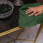 Avalon Towels Cotton Shop Rags – (Pack of 100) Size 12x14 Inches Cleaning Rags – Absorbent Shop Towels and Multipurpose Cleaning Towels for Automobiles, Industries, Garage and Homes (Green)