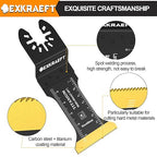 18 PCS Titanium Oscillating Tool Blade, Professional Universal Multitool Blades for Wood Plastic Metal, Multi Tool Blades Kits Fit Dewalt Milwaukee Ryobi Rockwell Fein