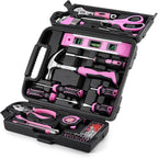 DOWELL 123-Piece Pink Home Repair Tool Kit for Women & Girls - All-in-One DIY Toolkit with Ergonomic Handles, Durable Toolbox, Non-Slip Grips | Perfect Gift for Wives, Moms, Crafters