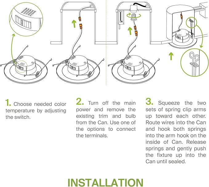 ASD Retrofit LED Recessed Lighting 5/6 Inch | 12W 1009Lm Wet Rated Dimmable Ceiling Downlights | 2700K-5000K Adjustable CRI90 Black Room Recessed Light Fixtures | LED Can Lights 6 Pack