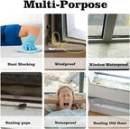 Transparent Window Weather Sealing Tape 3 Inch x 33 FT Weather Stripping Residue-Free Clear Window Insulation Tape for Doors Windows and Shower Glass Gaps (3 in * 33 FT)