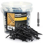 Deck Screws #10X4’’, T25 Star Torx Drive Flat Head Wood Screws, Black, 5lb