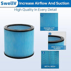 90304 Replacement Filter Compatible with Shop-Vac Shop Vac 90304, 90350, 90333,903-04-00, 9030400,fits most 5 Gallon and above Wet/Dry Vacuum Cleaners (2 Pack blue)