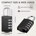 40 Pcs 4 Digit Combination Locks Combination Padlock Luggage Number Locks Outdoor Waterproof Resettable Padlock for Door Traveling School Gym Locker Suitcases Employee Hasp Storage