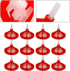 Tile Leveling Kit Tile Leveling System Clips Tile Anti-Loosening and Spacing System Kit (1/16"-300pcs White Base Tile Spacers + 100pcs Red Cap)