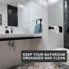 Gisafai 20 Pcs Bathroom Hardware Accessories Set 23.6 Inch Bath Towel Bar Kit Stainless Steel Bathroom Hardware Set Towel Racks Ring Hooks Paper Holder for Wall Mounted (Black)