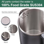 Small Kettle Electric, 0.8L Double Wall Portable Travel Kettle with 304 Stainless Steel, 600W Mini Hot Water Boiler with Auto Shut-off, Fast Boil, BPA-Free