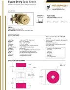 Mega Handles SUANA Entrance Door Knob for Entrance, Bedroom and Bathroom, Reversible Heavy Duty Design Door Knobs, Fits All Standard Door Sizes, Screws Included - Polished Chrome (1 Pack)