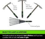 Yard Butler Terra Garden Hand Tools - Weeding Hand Tiller Tool for Efficient Gardening - Weed Remover Tool for Lawn & Garden Care - Durable Gardening Accessory, Variety Bundle