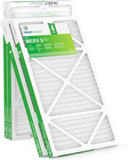 14x25x1 Air Filter 4 Pack, Durable MERV 8 Pleated Home HVAC AC Furnace Filters, Lightweight Compact Air Conditioner Filter Replacement