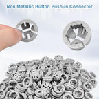 120 PCS 3/8-1/2 Inch Non Metallic Button Push-in Bulk Connector, Cable Connectors Electrical Conduit Fittings Junction Box Gray, Fits for 1/2 Inch Knockouts