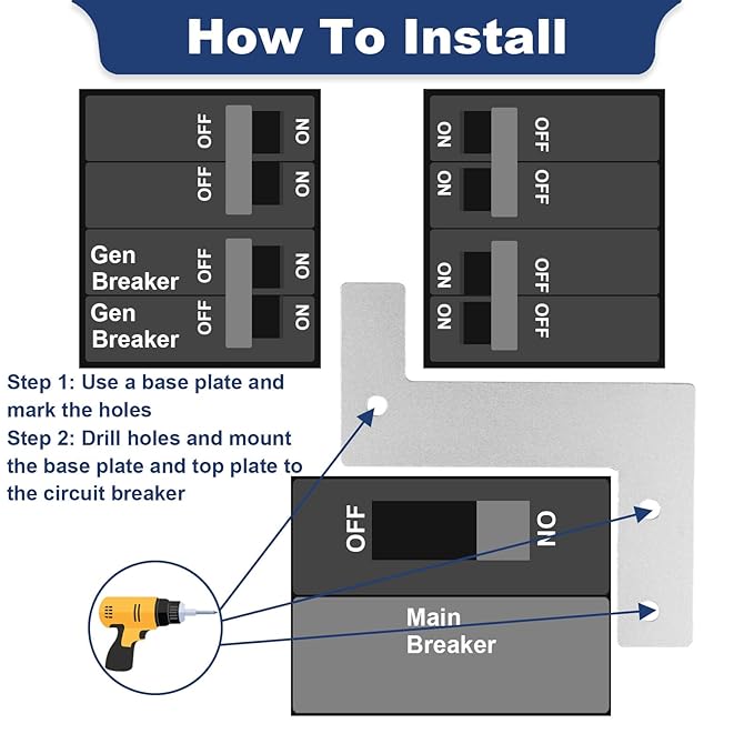 Generator Interlock Kit for Eaton Cutler Hammer Challenger, 150-200 Amp Panels, 1 1/4 to 1 1/2 Inch Breaker Spacing, Safe & Easy Home Generator Connection(BR-200)