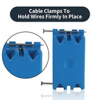 5-Pack Single Gang Electrical Box, New Work Box 1 Gang with Nail, 18 cu. in, Blue Switch & Outlet Wall PVC Electrical Junction Box for Residential Commercial Buildings Job Applications