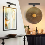 Picture Light, 18" Black Picture Lights for Wall, Bronze Art Lights Hardwired, Dimmable Gallery Light, 3000K Vanity Lights, Picture Frame Light for Bathroom Wall Sconces Artwork Poster Display