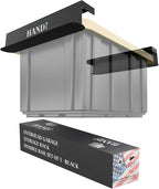 USA Based Overhead Garage Storage Rack, Connectable Heavy Duty Metal Ceiling Rails Garage Storage Organization Shelving System, Hanging Racks Tote Containers, Supports Up To 1 Bin, 1 Set Black