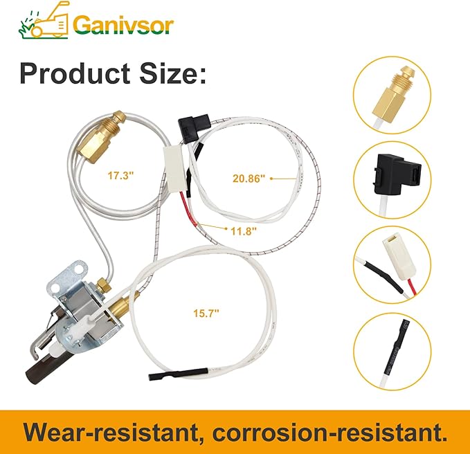 Ganivsor 233-47845-05 Water Heater Pilot Assembly for Bradford White Water Heater, Replace for 415-47845-05, 233-47845-04, 233-47845-03, 233-47845-02A